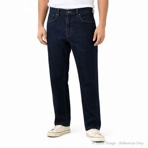 Zara Men’s Dark Wash Straight Leg Jeans Size 30 Mid-Rise Denim